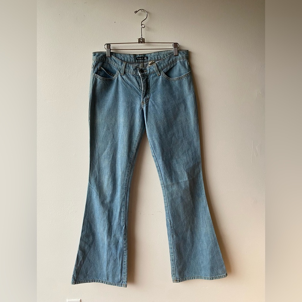 Frankie B low rise flare light wash Y2K jean